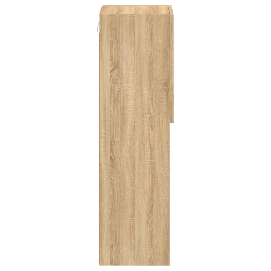 Mueble para TV con luces LED roble Sonoma 30,5x30x102