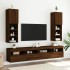 Mueble para TV con luces LED roble marrón 30,5x30x102