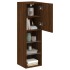 Mueble para TV con luces LED roble marrón 30,5x30x102