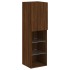 Mueble para TV con luces LED roble marrón 30,5x30x102