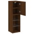 Mueble para TV con luces LED roble marrón 30,5x30x102