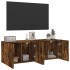 Muebles para TV de pared 2 unidades roble ahumado 60x30x41