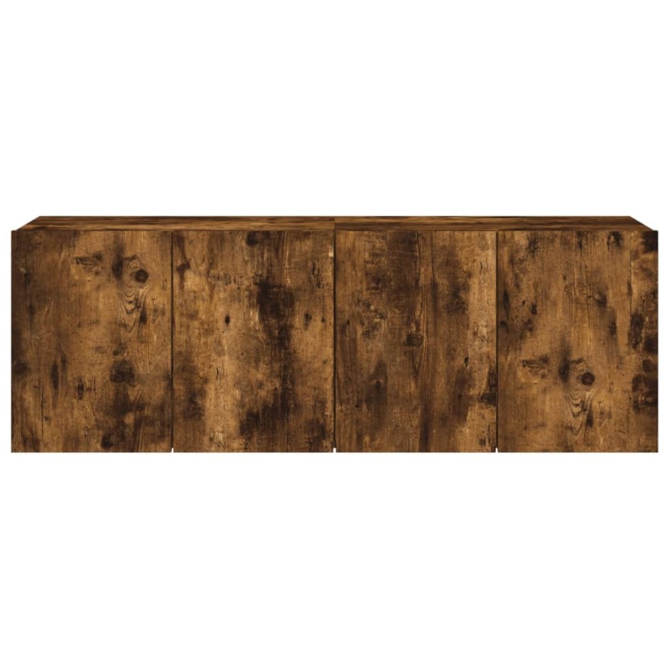 Muebles para TV de pared 2 unidades roble ahumado 60x30x41