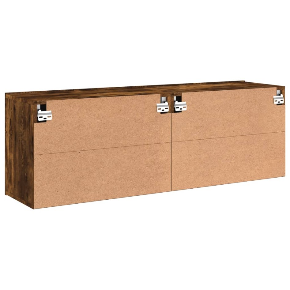 Muebles para TV de pared 2 unidades roble ahumado 60x30x41