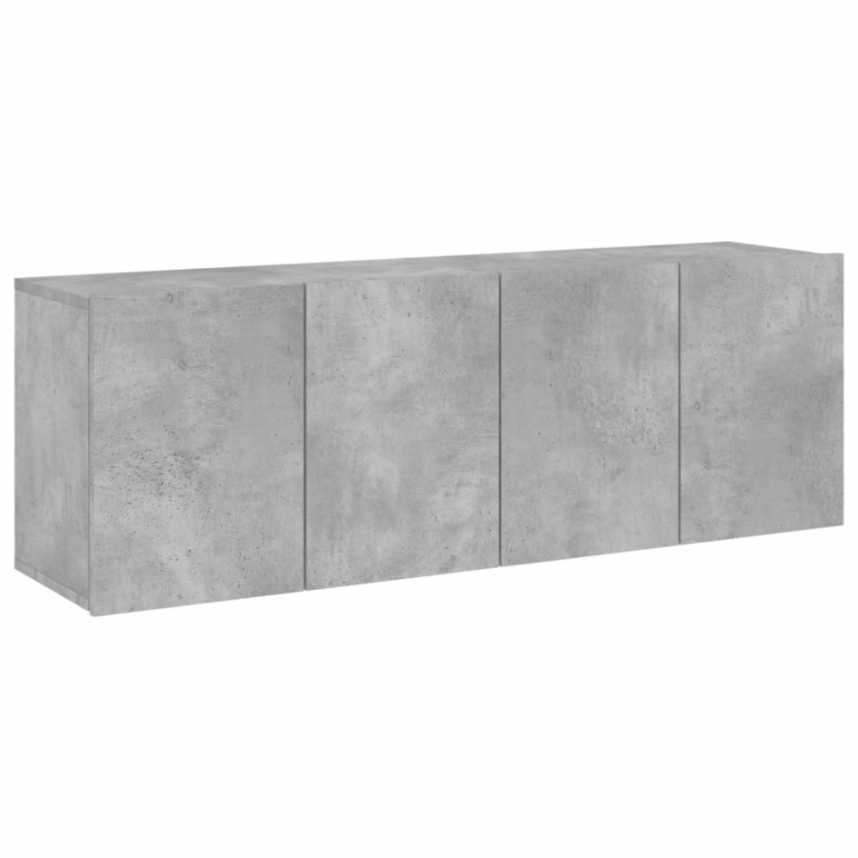 Muebles para TV de pared 2 unidades gris hormigón 60x30x41