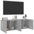 Muebles para TV de pared 2 unidades gris hormigón 60x30x41