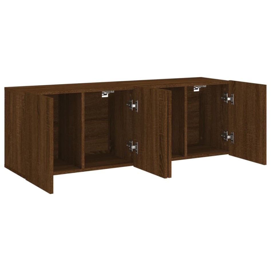 Muebles para TV de pared 2 unidades roble marrón 60x30x41