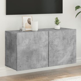 Mueble para TV de pared gris hormigón 80x30x41