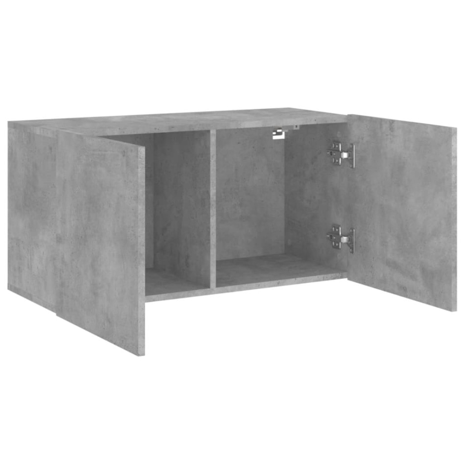 Mueble para TV de pared gris hormigón 80x30x41