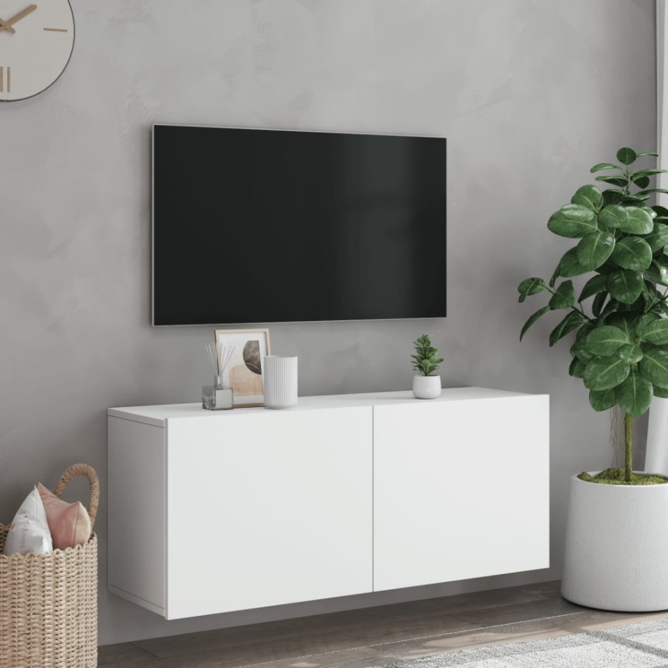Mueble para TV de pared blanco 100x30x41
