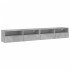 Muebles de pared de TV 2 uds madera gris hormigón 100x30x30