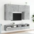 Muebles de pared de TV 2 uds madera gris hormigón 100x30x30