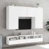 Mueble de pared para TV madera ingeniería blanco 100x30x30