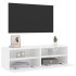 Mueble de pared para TV madera ingeniería blanco 100x30x30