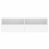 Mueble de pared para TV madera ingeniería blanco 100x30x30
