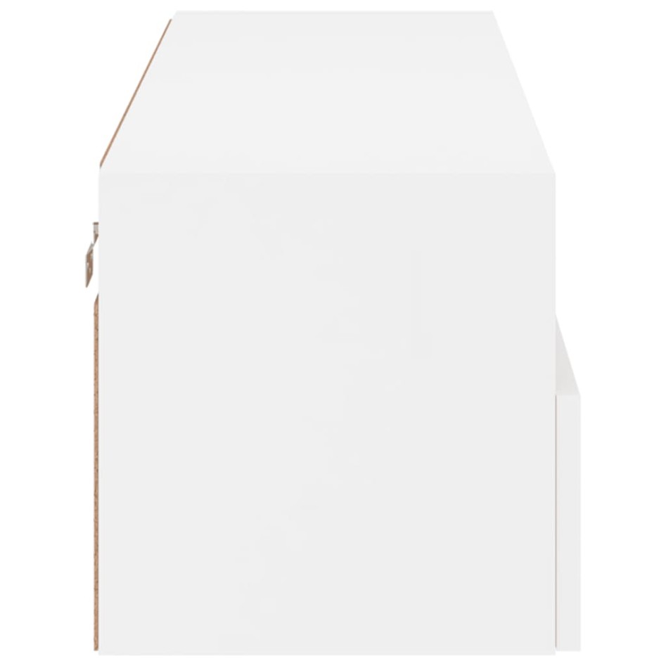 Mueble de pared para TV madera ingeniería blanco 100x30x30