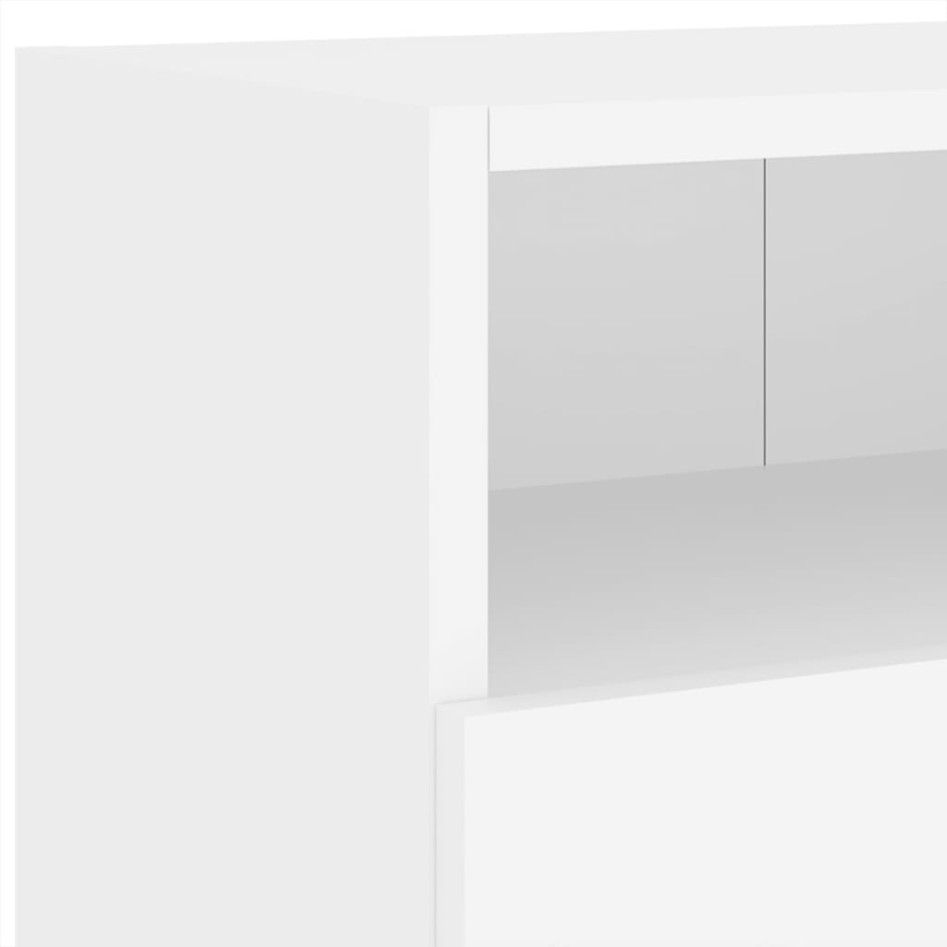 Mueble de pared para TV madera ingeniería blanco 100x30x30