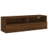 Mueble de pared TV madera ingeniería marrón roble 100x30x30