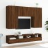 Mueble de pared TV madera ingeniería marrón roble 100x30x30