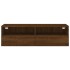 Mueble de pared TV madera ingeniería marrón roble 100x30x30