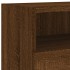 Mueble de pared TV madera ingeniería marrón roble 100x30x30