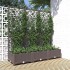 Jardinera con enrejado PP marrón 120x40x121,5
