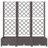 Jardinera con enrejado PP marrón 120x40x121,5