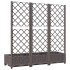 Jardinera con enrejado PP marrón 120x40x121,5