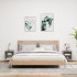 Mesitas de noche de pared con luces LED 2 uds gris