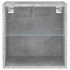 Mesitas de noche de pared con luces LED 2 uds gris