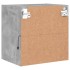 Mesitas de noche de pared con luces LED 2 uds gris
