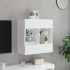 Mueble de TV de pared con luces LED blanco 58,5x30x60,5