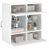 Mueble de TV de pared con luces LED blanco 58,5x30x60,5