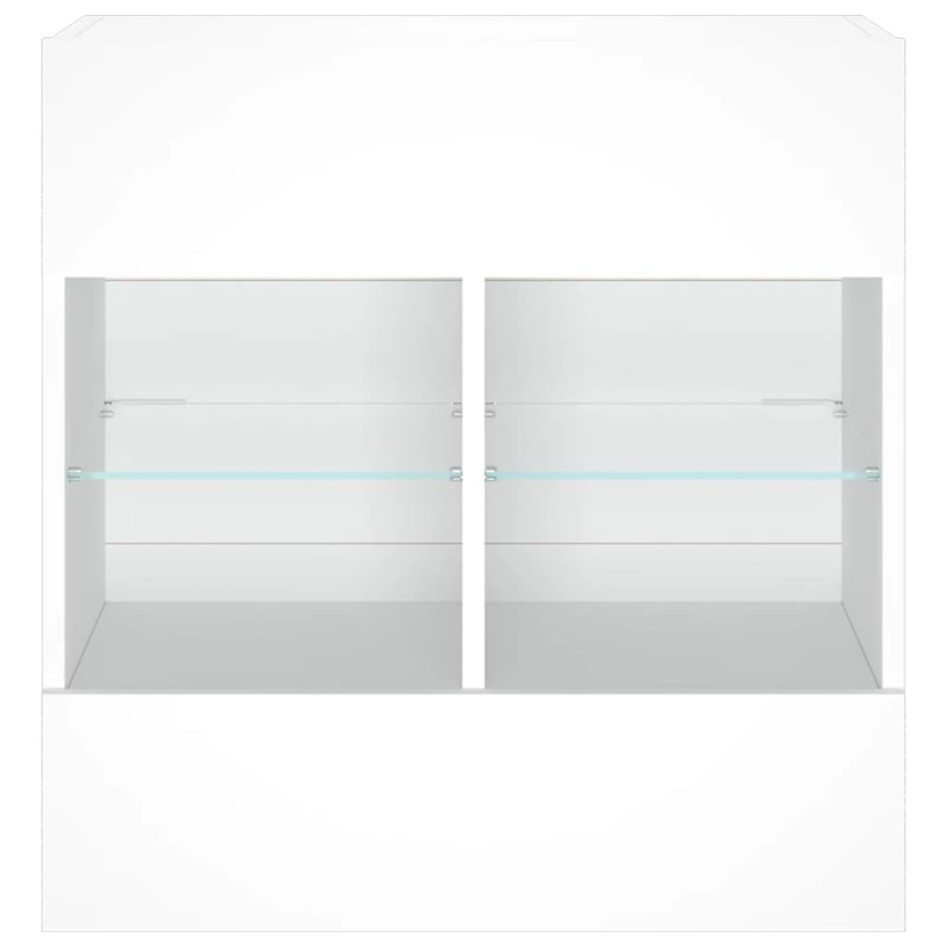 Mueble de TV de pared con luces LED blanco 58,5x30x60,5