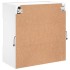 Mueble de TV de pared con luces LED blanco 58,5x30x60,5