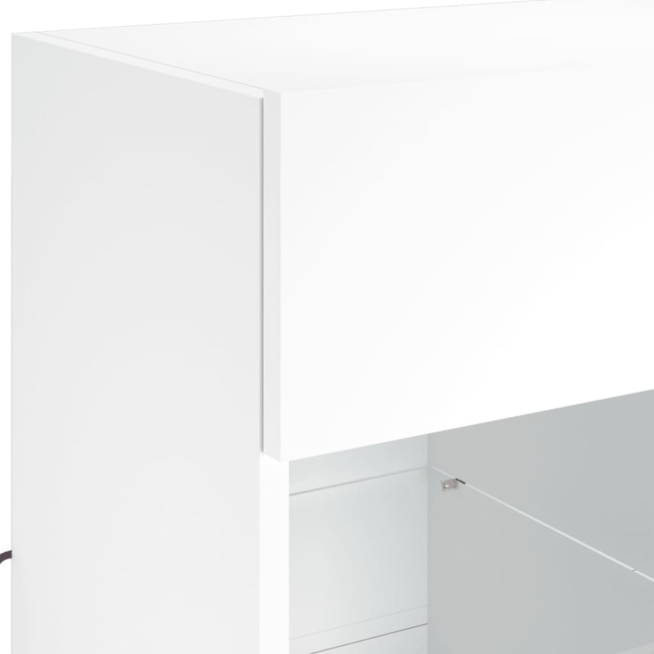 Mueble de TV de pared con luces LED blanco 58,5x30x60,5