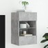 Mueble de TV de pared con luces LED gris hormigón 40x30x60,5