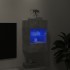 Mueble de TV de pared con luces LED gris hormigón 40x30x60,5