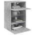 Mueble de TV de pared con luces LED gris hormigón 40x30x60,5