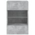 Mueble de TV de pared con luces LED gris hormigón 40x30x60,5