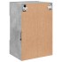 Mueble de TV de pared con luces LED gris hormigón 40x30x60,5