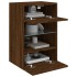 Mueble de TV de pared con luces LED roble marrón 40x30x60,5