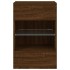 Mueble de TV de pared con luces LED roble marrón 40x30x60,5