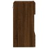 Mueble de TV de pared con luces LED roble marrón 40x30x60,5