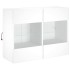 Mueble de TV de pared con luces LED blanco 78,5x30x60,5