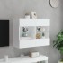 Mueble de TV de pared con luces LED blanco 78,5x30x60,5
