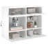 Mueble de TV de pared con luces LED blanco 78,5x30x60,5