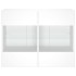 Mueble de TV de pared con luces LED blanco 78,5x30x60,5