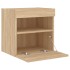 Muebles de TV de pared luces LED 2 uds roble Sonoma 40x30x40