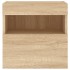 Muebles de TV de pared luces LED 2 uds roble Sonoma 40x30x40